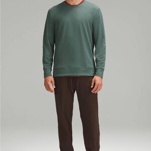 lululemon athletica Men's Crewneck Sweater in Forest Green with Maroon Trim